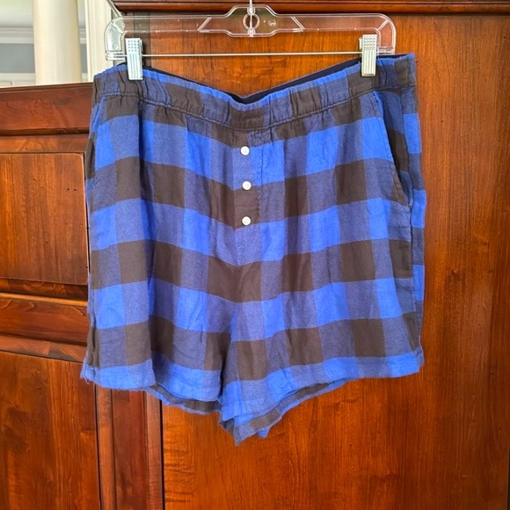 NWT Aerie Plaid Flannel Boxer Lounge Pajama Shorts